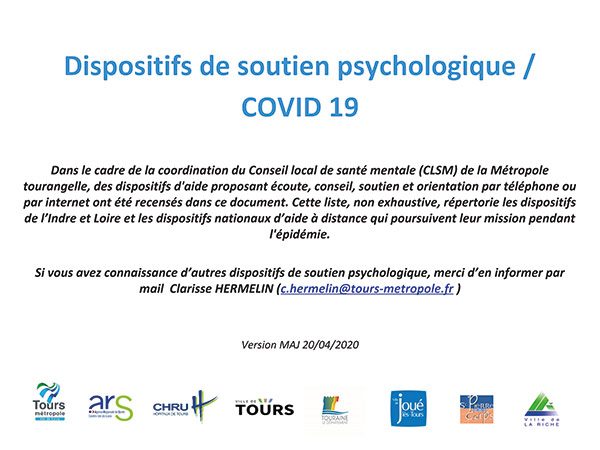 Dispositifs de soutien psychologique / COVID 19